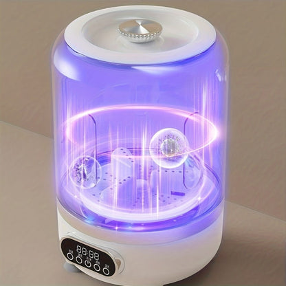 Portable Mini Washing Machine Wash & Dry All-in-One, Blue Light, Flexible Drainage for Entryways, Bedrooms and Living Spaces