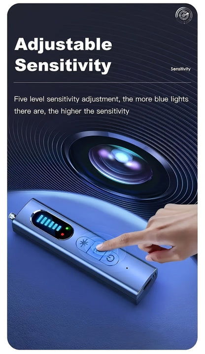 Hidden Camera Detector Anti-Spy RF Signal Scanner, GPS Tracker Finder, Wireless Bug Detector, Portable Protection for Hotels