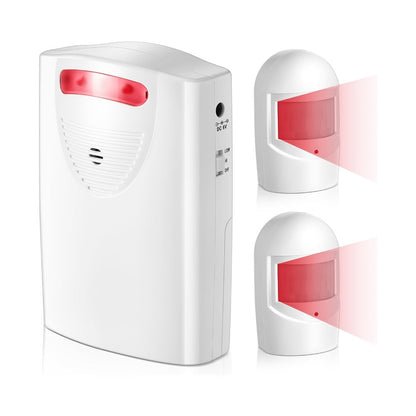 Wireless Driveway Alarm System, Outdoor Motion Sensor Alert with Receiver, Infrared PIR Detector for Home Security
