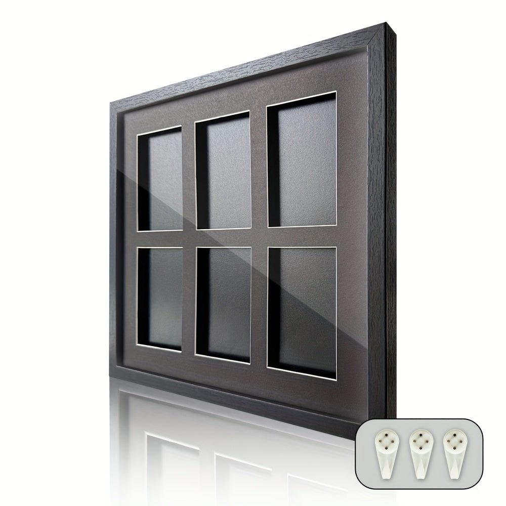 Trading Card Display Case Wall Mounted Wood Frame – Pokemon TCG Sports Cards 35–360pt Compatible, 1/2/4/6/10 Grid Options