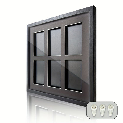 Trading Card Display Case Wall Mounted Wood Frame – Pokemon TCG Sports Cards 35–360pt Compatible, 1/2/4/6/10 Grid Options
