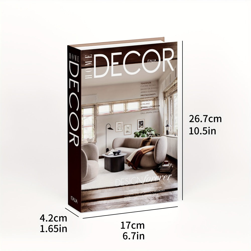 Decorative Fake Books Set of 3 – Nordic Style Stackable Faux Book Decor for Living Room Bookshelf, Coffee Table & Shelf Styling