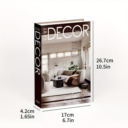 Decorative Fake Books Set of 3 – Nordic Style Stackable Faux Book Decor for Living Room Bookshelf, Coffee Table & Shelf Styling
