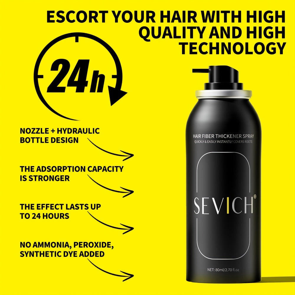 Root Cover Up Spray 80ml Instant Gray Hair Concealer with Plant-Based Fibers, Transfer-Resistant No-Mark Formula