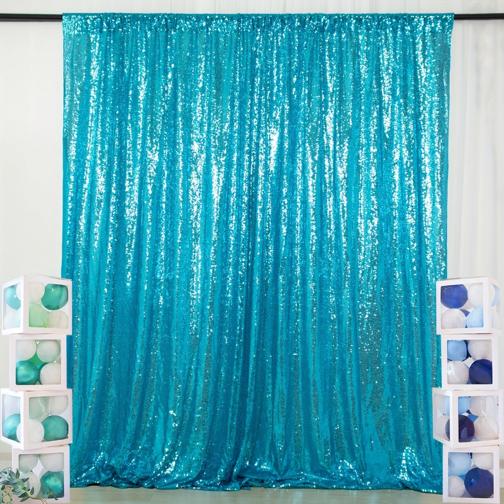 Sequin Backdrop Curtain for Party Wedding – 4x8ft Shimmering Glitter Curtain for Birthday Photo Booth Stage Decoration, Easy Hang