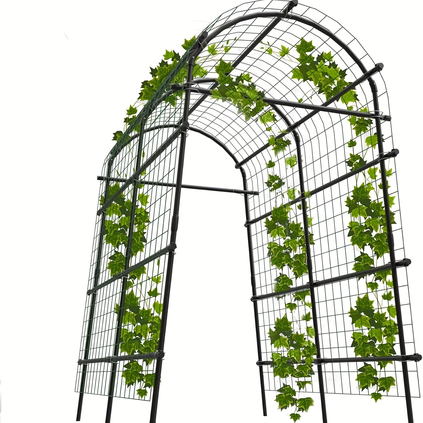 Climbing Arch Trellis 7.5ft Adjustable Metal Grid Garden Archway
