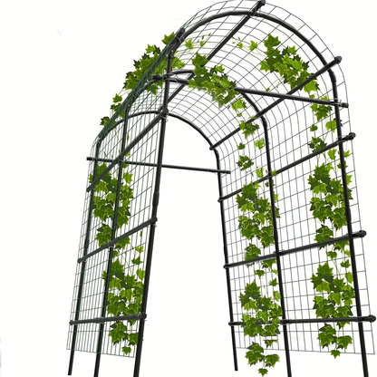Climbing Arch Trellis 7.5ft Adjustable Metal Grid Garden Archway