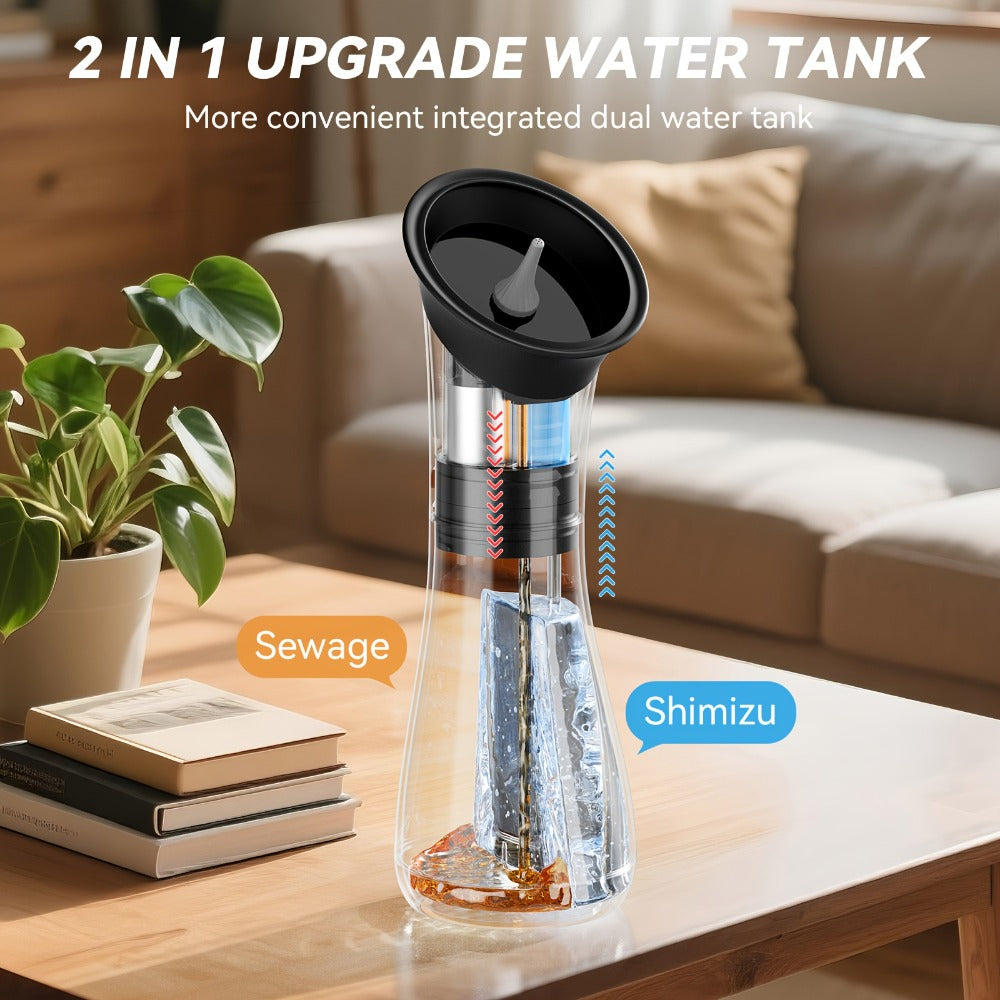 Electric Ear Wax Remover Rechargeable - LED Battery Display, 3 Pressure Levels, Integrated Waste Water Tank