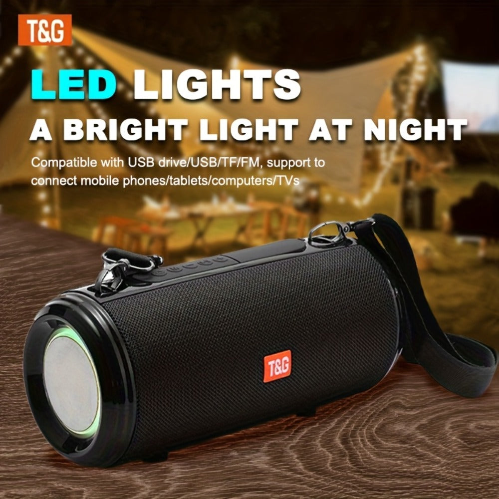 TG537 Portable Bluetooth Speaker with TWS Stereo Pairing, Hands-Free Calling, TF Card & USB Playback