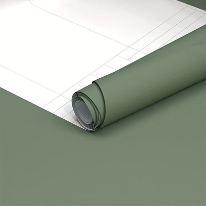 Peel and Stick Wallpaper Textured Matcha Green | Self-Adhesive Contact Paper 23.62"x118.1" Roll | Removable Wall Covering for Kitchen