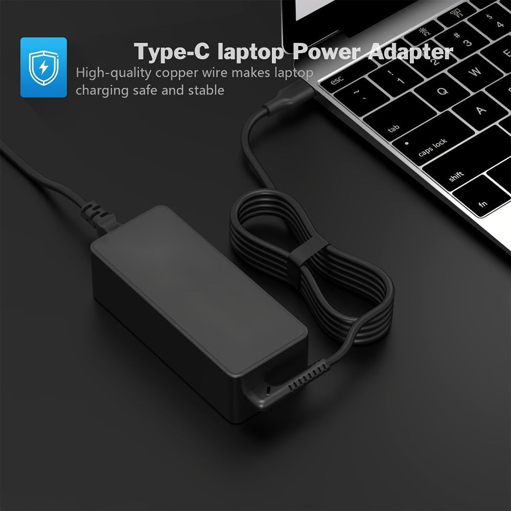 45W USB-C Laptop Charger for Lenovo Chromebook ThinkPad, HP Chromebook Spectre, Dell, Acer, Asus