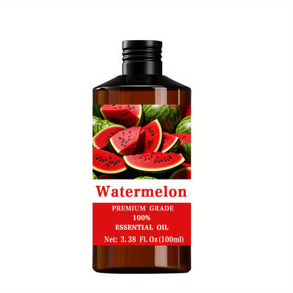 Essential Oil Watermelon Fresh Fruity Aroma in 100ml Bottle for Diffuser, Massage, Meditation and Personal Care