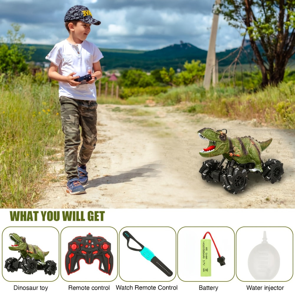 Monster Stunt RC Car with LED Lights Sound & Mist Spray – 360° Drift Remote Control Monster Truck, All-Terrain Indoor Outdoor Toy for Boys