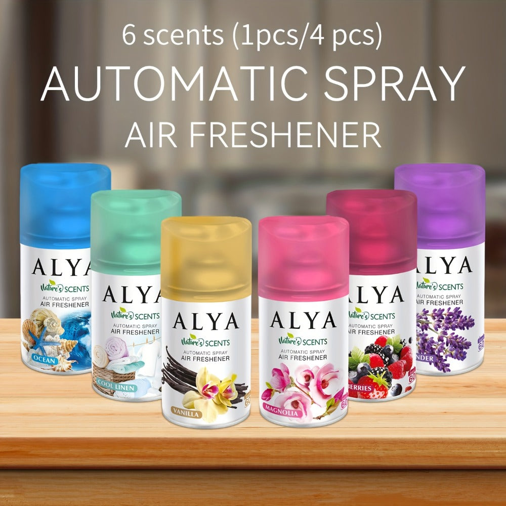 Spray Air Freshener Refill 8.45oz 1pc or 4pcs - 6 Scents Lavender Vanilla Cool Linen Ocean Mixed Berries Magnolia