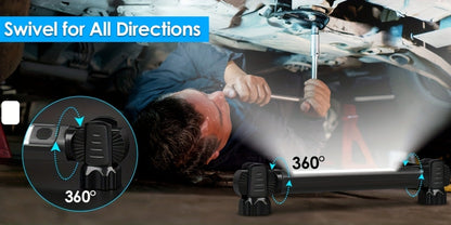 LED Work Light 2500LM Rechargeable Magnetic Underhood Inspection Light with 5200mAh Battery & Hooks