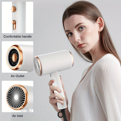 Ionic Hair Dryer 1600W with Diffuser Concentrator Nozzle 2 Speed 3 Heat Settings Cool Shot, for Home, Travel and Salon Hair Styling
