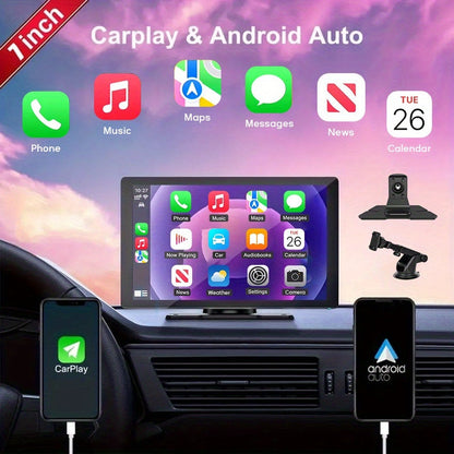 Wireless CarPlay & Android Auto Car Display – 7" & 10.62" HD Touchscreen, GPS Navigation, 1080P Reversing Camera, Dashcam, Mirror Link