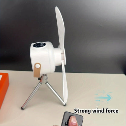 Portable Fan USB-Powered Hanging Tent Model with Remote Control, LED Light and Optional Triangular Stand