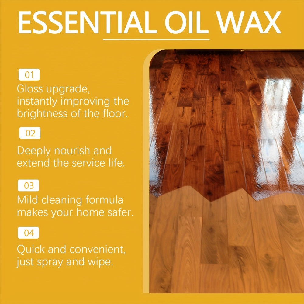 Wood Floor Beeswax Care Spray 4oz Hardwood Floor Cleaner Polish Scratch 3-in-1 Aromatherapy for Everyday Face, Beard and Body Grooming