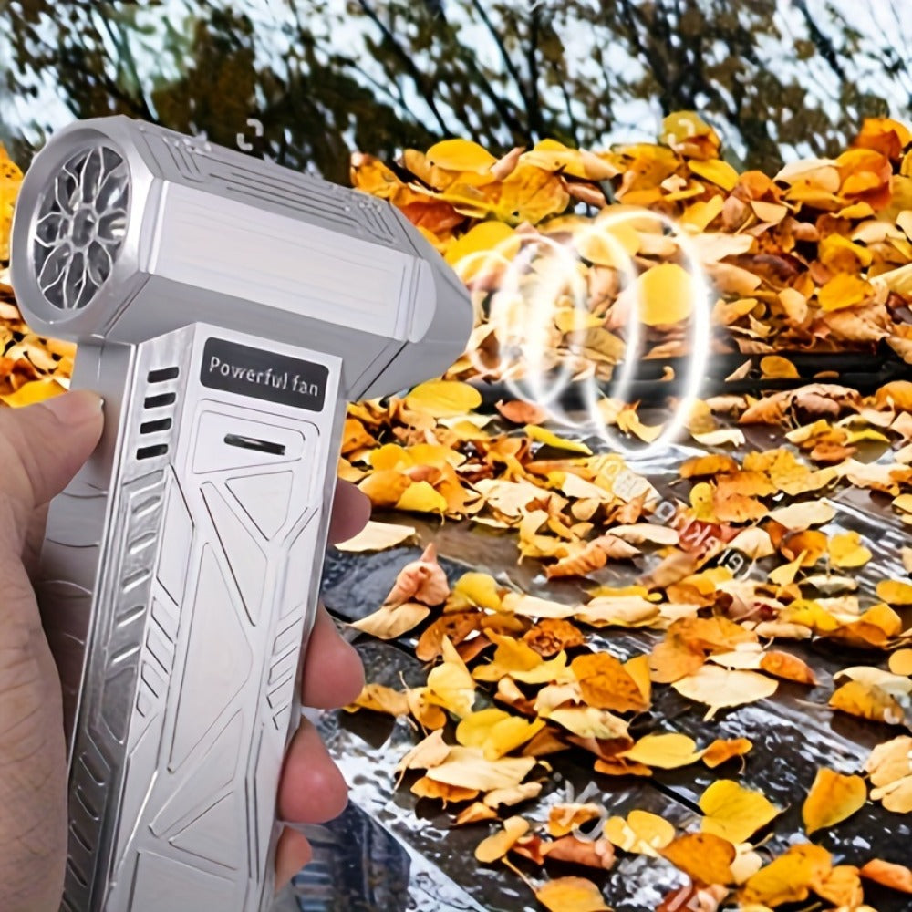 130000 RPM USB Turbo Fan Cleaner, Portable Handheld Electric Air Blower for Car Detailing, Dust Removal