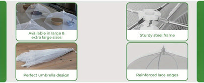 Pop-Up Mesh Food Covers for Outdoor Use – Large Collapsible Tent Covers for Picnic, BBQ, Buffet & Gatherings (3pcs / 9pcs)