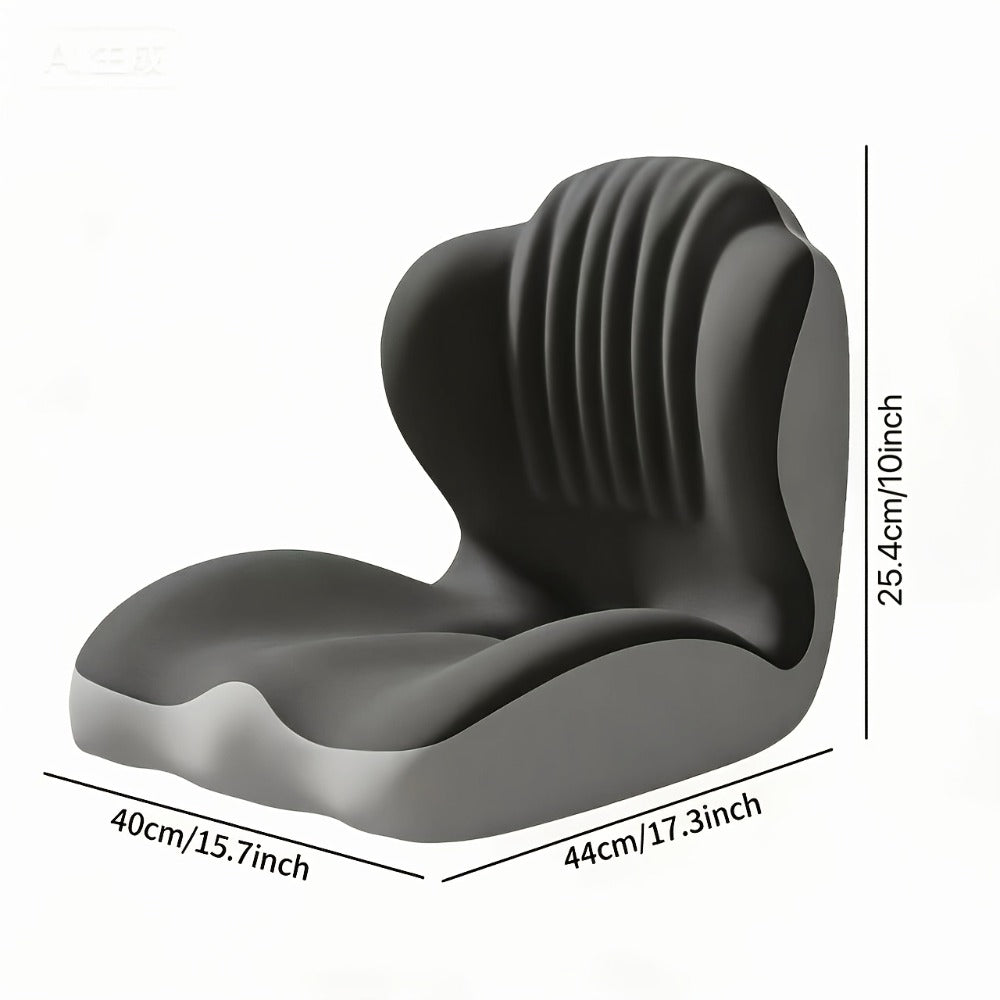 Memory Foam Seat Cushion Ergonomic with Back Support & Breathable Hollow Design – Comfortable Chair Pad for Office, Car Seat & Long Sitting