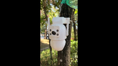 JOOAN RS3 3MP Dual-Lens Solar PTZ Security Camera with 2.4GHz WiFi, 9000mAh Battery and No Card