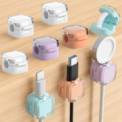 Silicone Cable Clips Self-Adhesive 16 Pcs – Reusable Cable Organizer & Wire Management for Desk, Car & Office, Universal Data Cable Holder