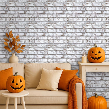 Peel and Stick Brick Wall Panels 3D Faux Brick Tiles 20 Sheets - Self-Adhesive PVC Realistic Texture