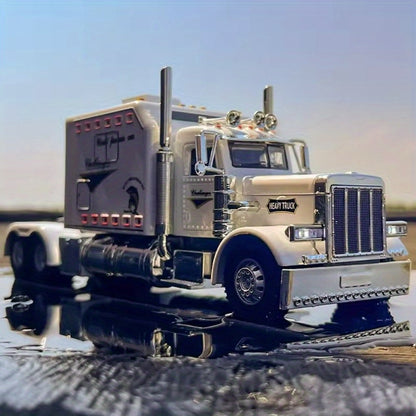 Semi Truck Toy 1:24 Scale Die-Cast Metal Pull-Back Alloy Semi-Trailer Truck with the Listed Color, Size or Set Options for Everyday Use