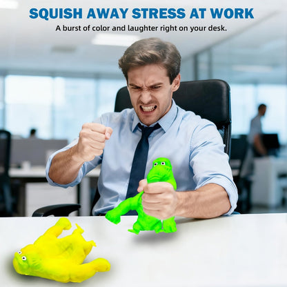 Stretchy Gorilla Fidget Toy Squishy Squeeze Monkey, PVA Sponge Sensory Stress Toy for Kids & Adults