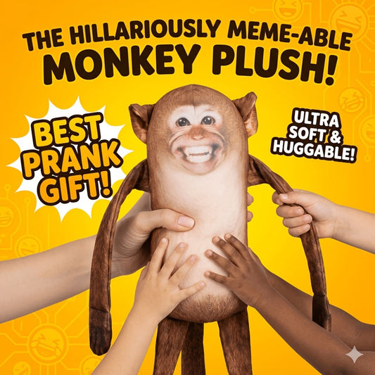 Magnetic Monkey Plush Toy 9.8 Inch, Funny Hanging Fridge Magnet Stuffed Animal Mischief Monkey for Office Home Kitchen Locker Decor