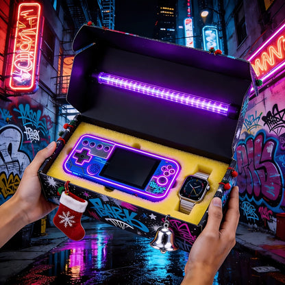 Handheld Game Console and Smart Watch Two-Piece Set with Basic or Deluxe Bundles in Three Console Colors