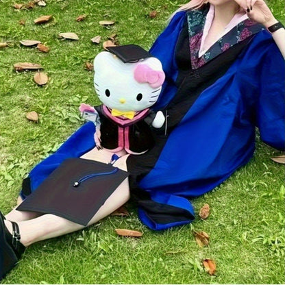 Hello Kitty Graduation Cap and Gown Set, Officially Licensed Sanrio Doctoral Cap & Bachelor Gown
