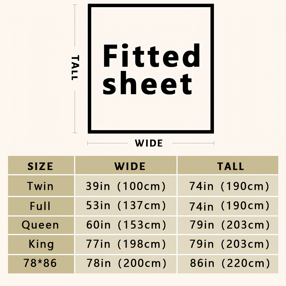 Three-Piece Solid-Color Fitted Sheet Set with Two Pillowcases, Nine Colors and Four Bed Sizes