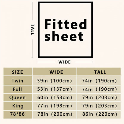 Three-Piece Solid-Color Fitted Sheet Set with Two Pillowcases, Nine Colors and Four Bed Sizes
