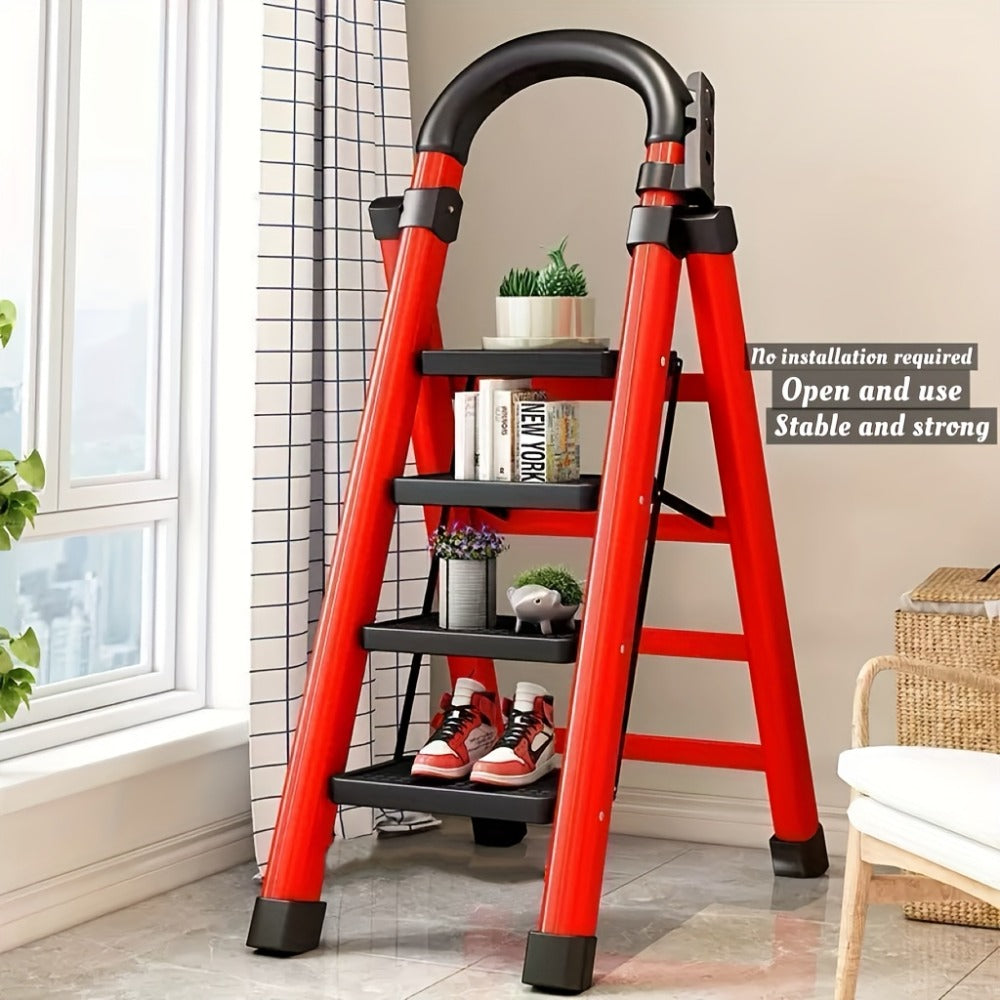 Portable Folding Step Ladder 3/4/5-Step, Weight, Plastic Step Stool Ladder, Foldable Ladder for Household
