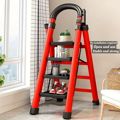 Portable Folding Step Ladder 3/4/5-Step, Weight, Plastic Step Stool Ladder, Foldable Ladder for Household