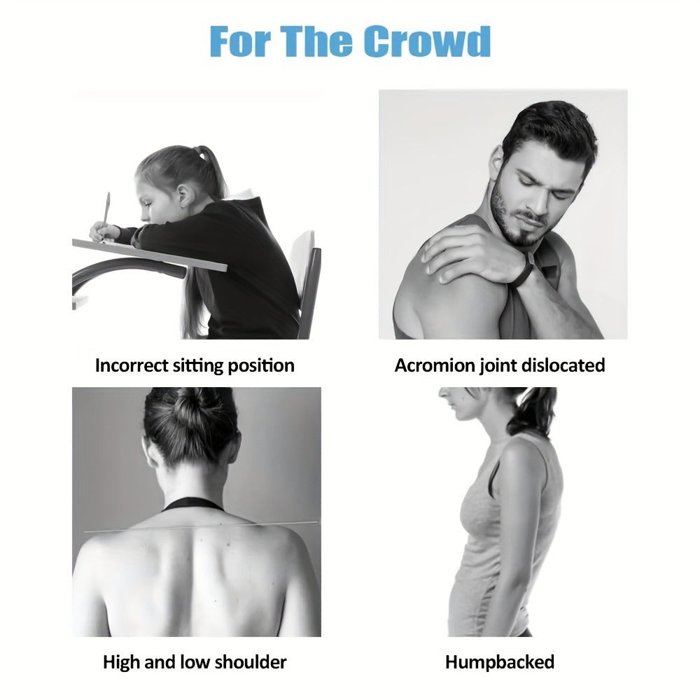 Smart Posture Corrector with Vibration Alert, Wireless Rechargeable Posture Trainer & Back Support Belt for Men Women