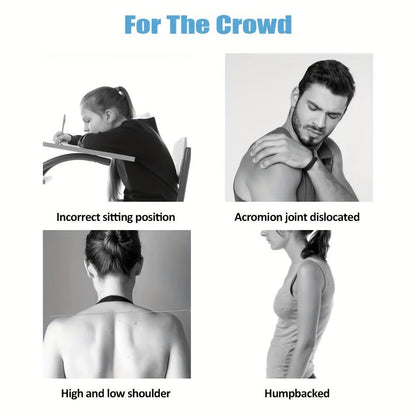 Smart Posture Corrector with Vibration Alert, Wireless Rechargeable Posture Trainer & Back Support Belt for Men Women