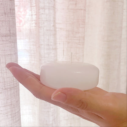 24-Piece White Floating Candle Set with 3-Inch Checkout Label and Pictured 3.05 cm Candle Height