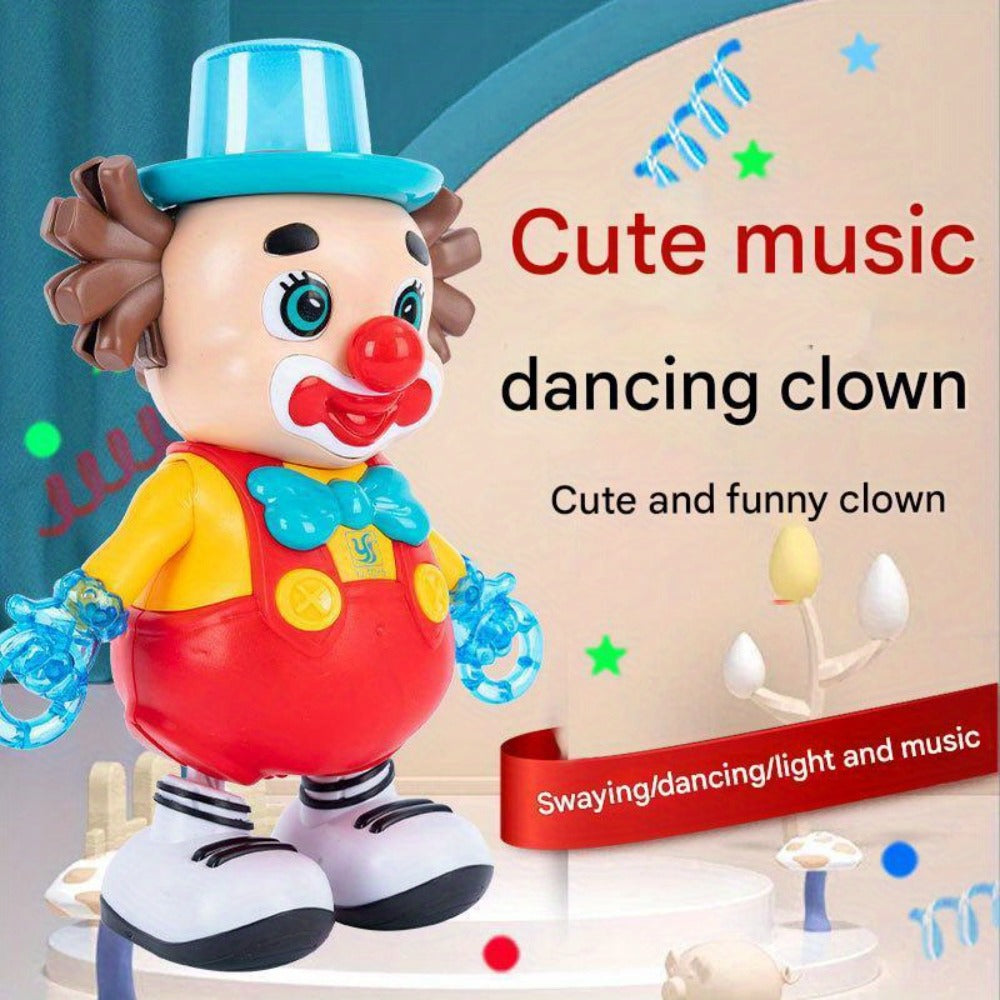 Dancing Clown Toy Doll with Light & Music, Swinging Fidget Toy for Kids Boys & Girls, Funny Weird Halloween Decoration