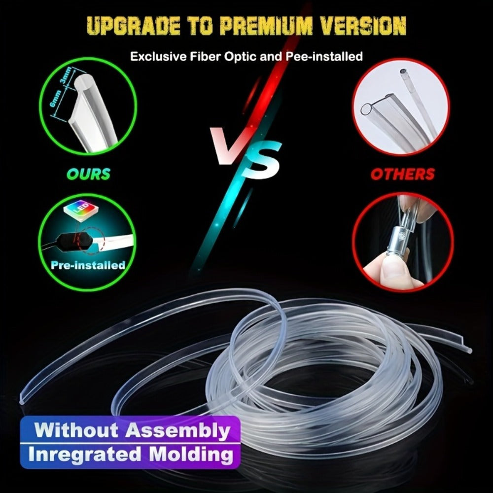 Car Interior Ambient Light Strip with Eight-Color App Control, Music-Responsive Modes and Two Checkout Configurations