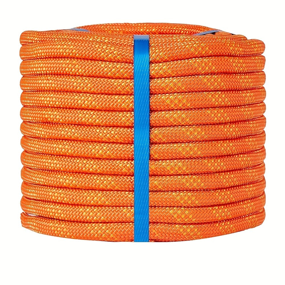 Double Braided Nylon Rope 1/2 Inch Polyester, 100ft 150ft 200ft Multi-Color for Anchoring Towing Cargo Sailing Dock Lines & Outdoor Use