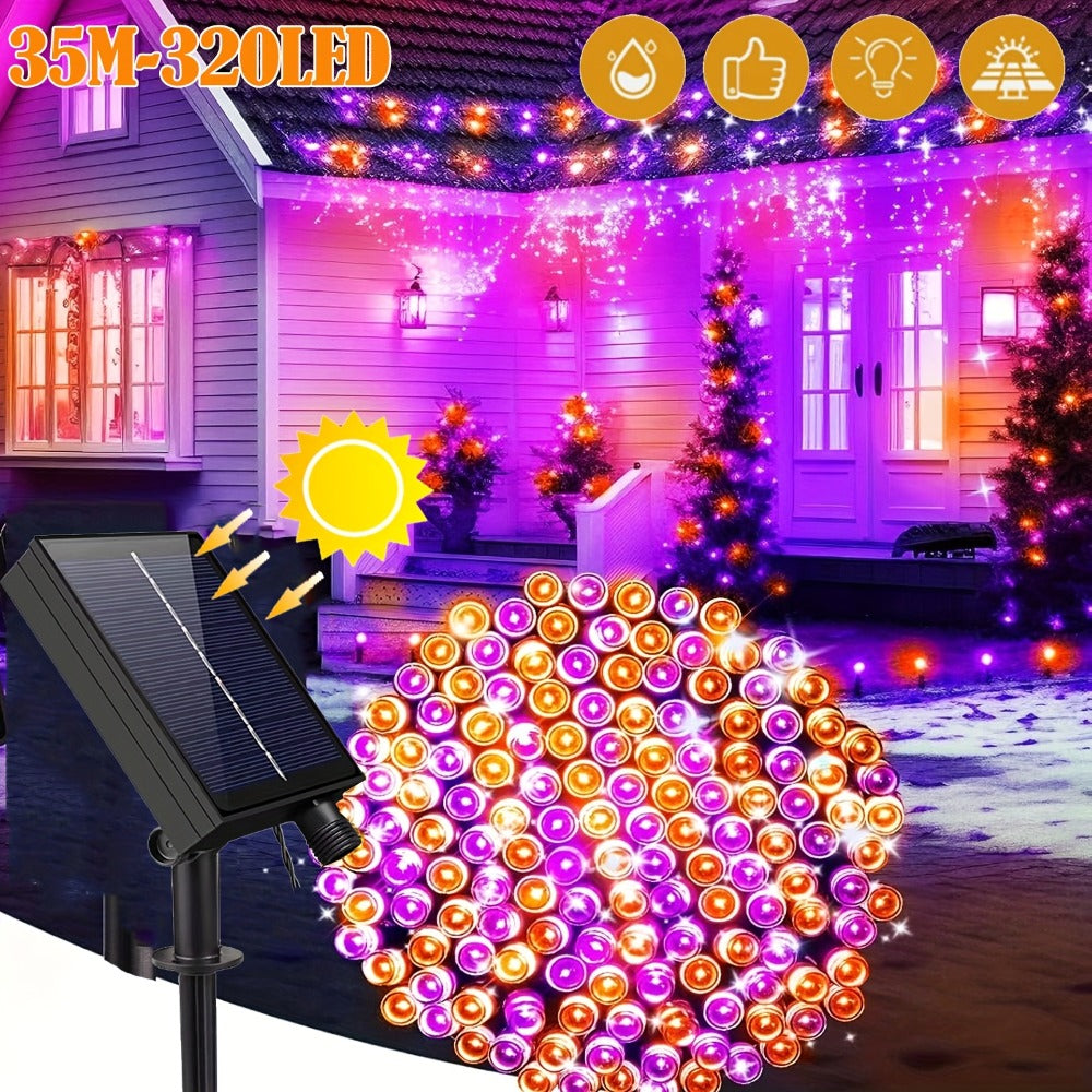 Solar Rope Lights Outdoor, Fairy String Lights with Remote Control 8 Modes 1200mAh Battery for Garden Patio Fence Tree Wedding Party