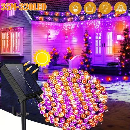 Solar Rope Lights Outdoor, Fairy String Lights with Remote Control 8 Modes 1200mAh Battery for Garden Patio Fence Tree Wedding Party