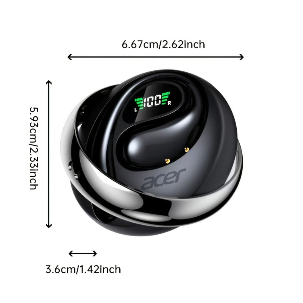 Acer TWS In-Ear Earbuds Noise Canceling Touch Control Sports Wireless Headphones Long for Bedside Audio, Alarms and Room Entertainment