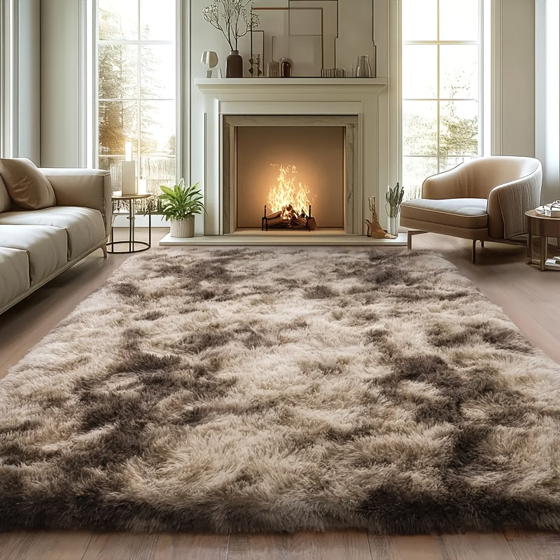 Area Rug for Bedroom, 8x10 Fluffy Shag with 1.8-Inch Plush Pile and Nine Colors for Bedroom or Living Room
