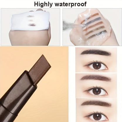 12-Pack Automatic Eyebrow Pencils with Angled Tips, Spoolie Ends and Four Brown-to-Black Color Options