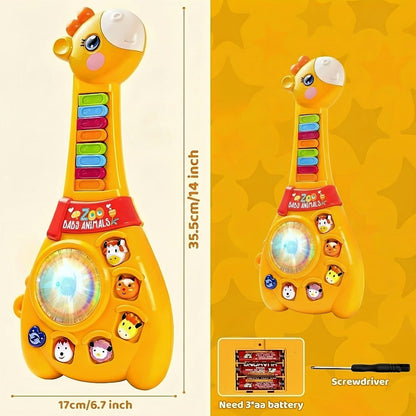 Giraffe Guitar Toy Baby 12 Months with Piano Keys, Animal Sounds & Flashing with the Listed Color, Size or Set Options for Everyday Use